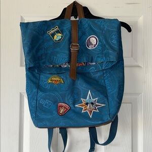 Disney world passport series Blue Backpack with Patches